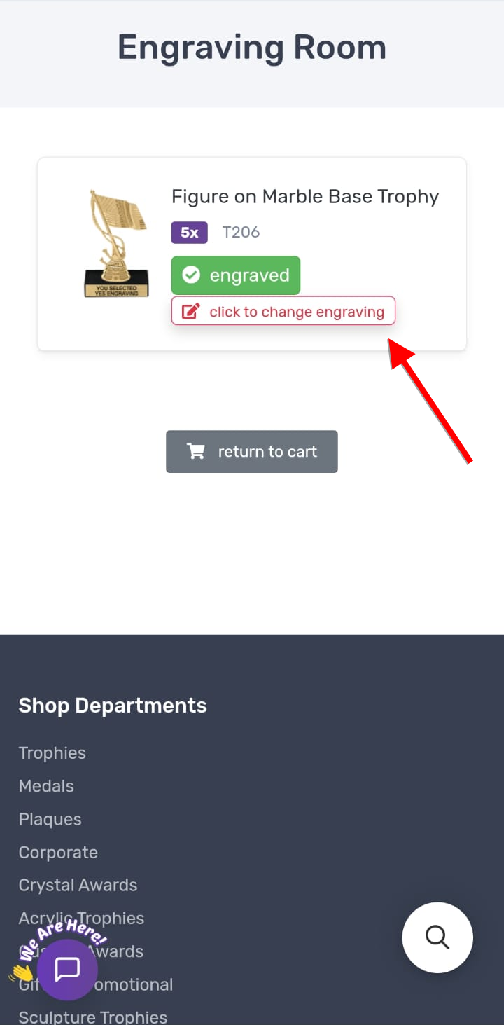 Engraving Room with click to change engraving