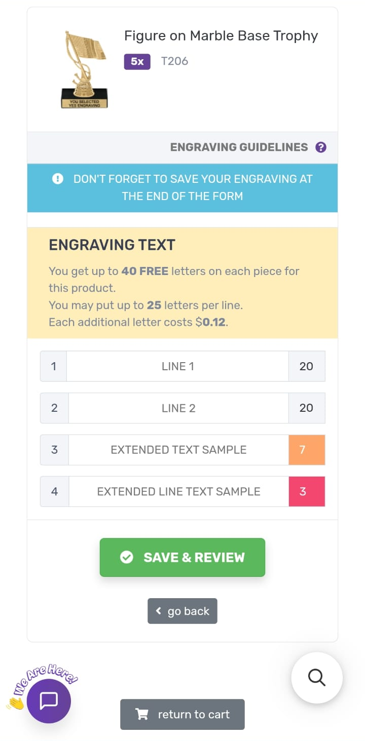 Reopened form with existing lines