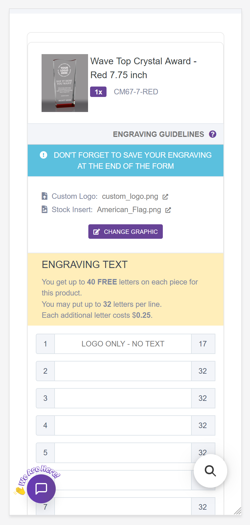 Text form showing the new graphic