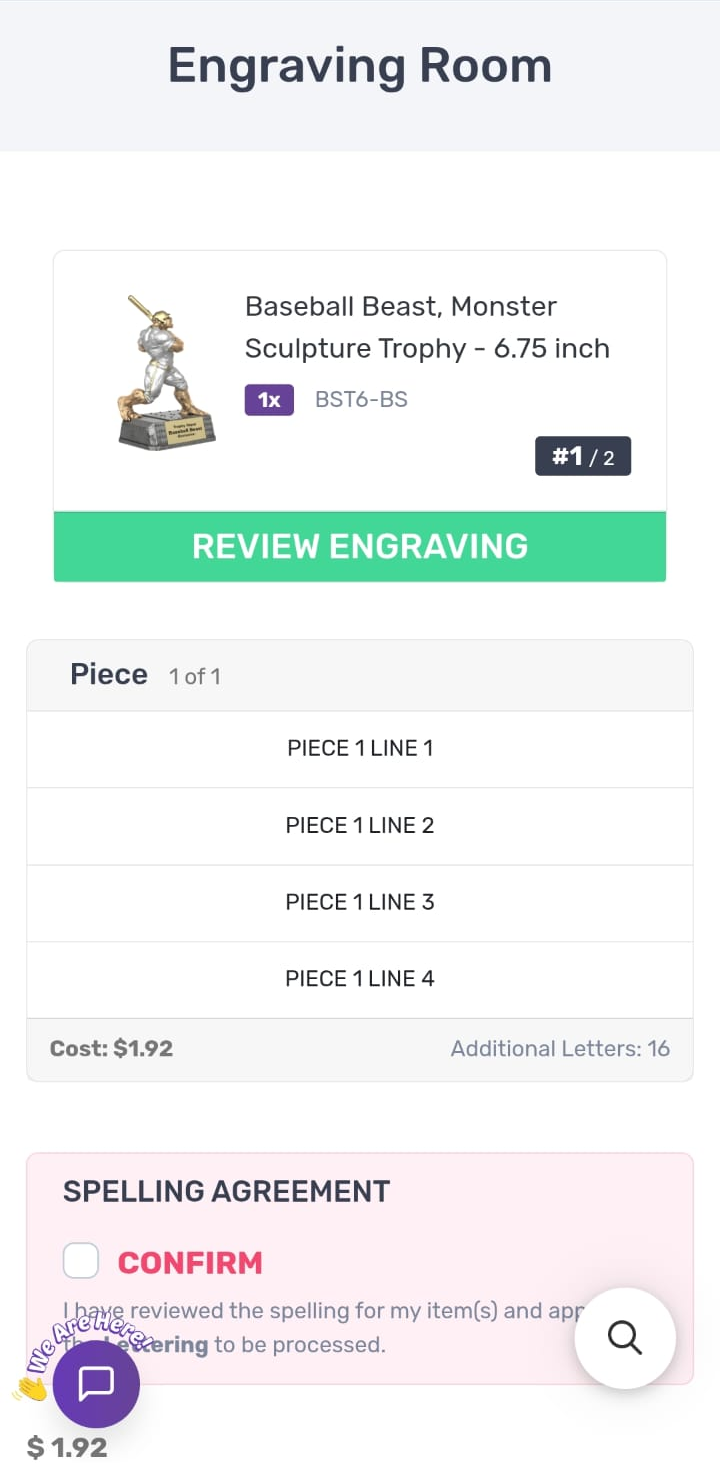 Item 1 review, spelling not yet ticked