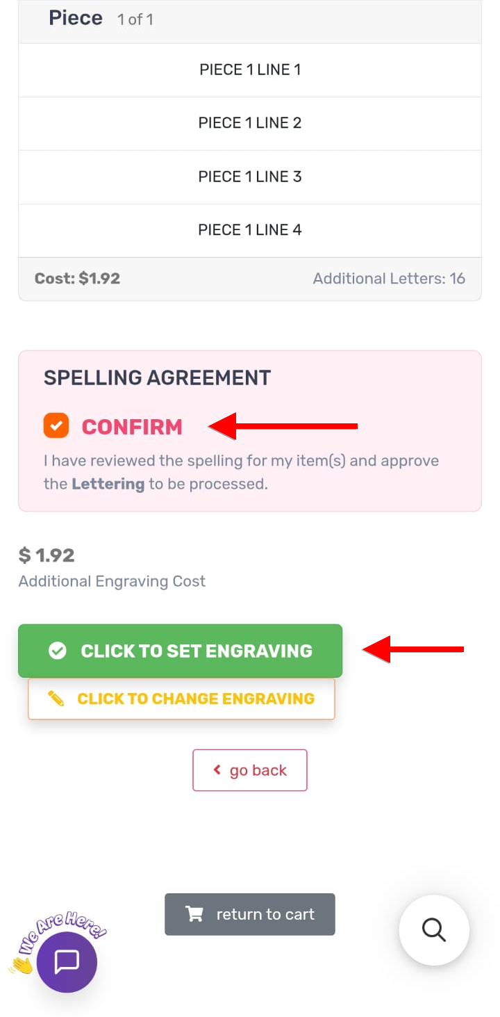 Item 1 spelling agreement confirmed