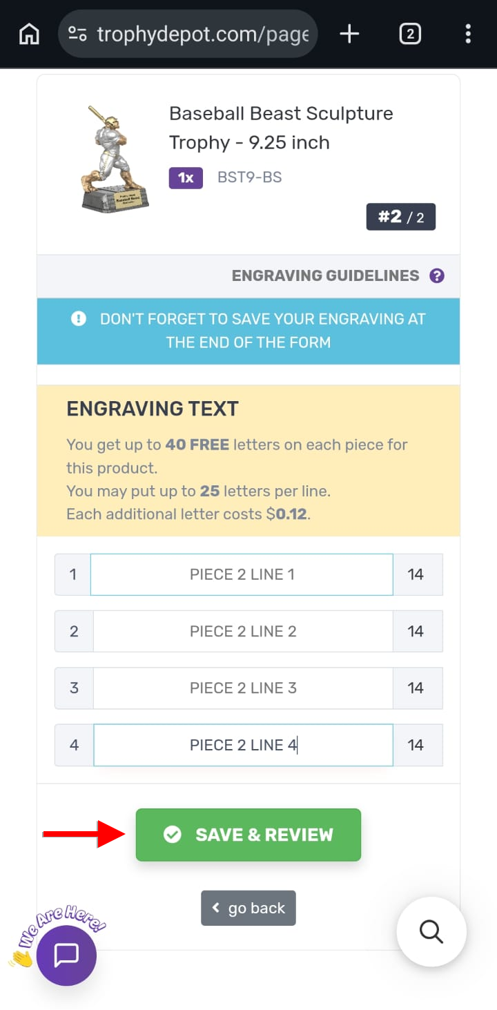 Item 2 filled form